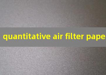 quantitative air filter paper